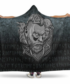Viking Hooded Blanket, Victory or Valhalla Warrior Hooded Blanket