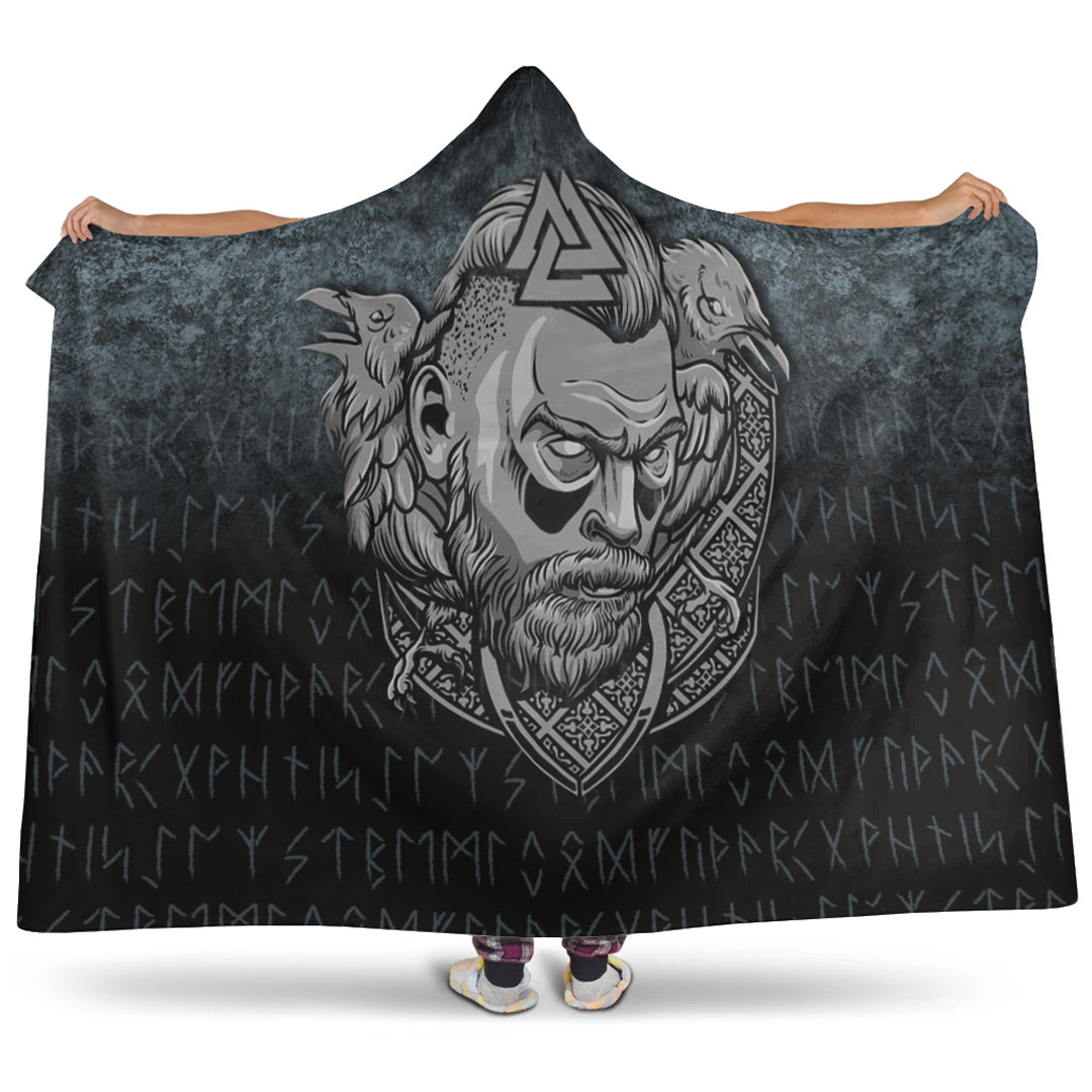 Viking Hooded Blanket, Victory or Valhalla Warrior Hooded Blanket