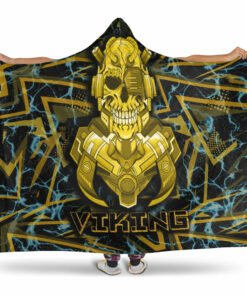 Viking Hooded Blanket, Viking 3D Warrior Robo Gold Pattern Hooded Blanket