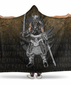 Viking Hooded Blanket, Viking Dark Warrior Hooded Blanket