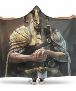 Viking Hooded Blanket, Viking Gold Knights Hooded Blanket