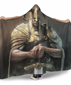 Viking Hooded Blanket, Viking Gold Knights Hooded Blanket