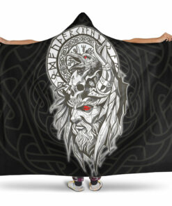 Viking Hooded Blanket, Viking Odin Set Hooded Blanket
