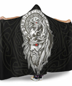 Viking Hooded Blanket, Viking Odin Set Hooded Blanket