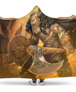 Viking Hooded Blanket, Viking Ragnar Lothbrok Hooded Blanket