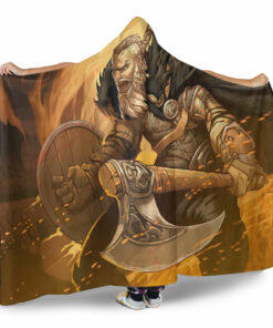 Viking Hooded Blanket, Viking Ragnar Lothbrok Hooded Blanket