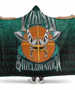 Viking Hooded Blanket, Viking ShieldMaiden Hooded Blanket