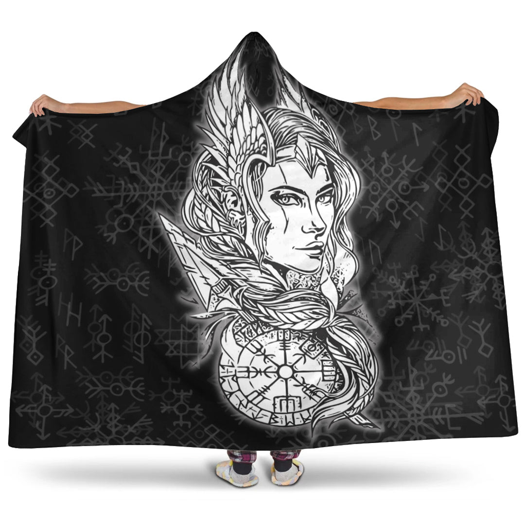 Viking Hooded Blanket, Viking Valkyrie Hooded Blanket