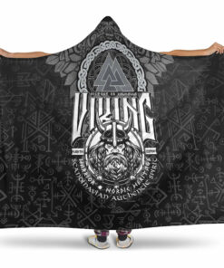 Viking Hooded Blanket, Viking Warrior Valknut Hooded Blanket