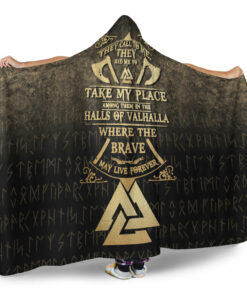 Viking Hooded Blanket, Vikings Hall of Valhalla Hooded Blanket