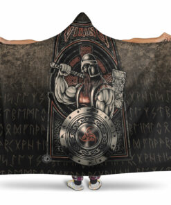 Viking Hooded Blanket, Vikings Warriror Valhalla Hooded Blanket