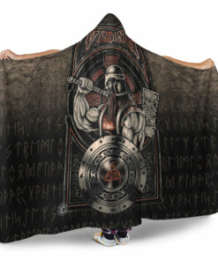 Viking Hooded Blanket, Vikings Warriror Valhalla Hooded Blanket