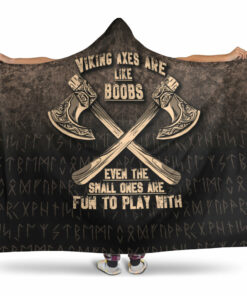 Viking Hooded Blanket, Vikingxesre Like Boobs Hooded Blanket