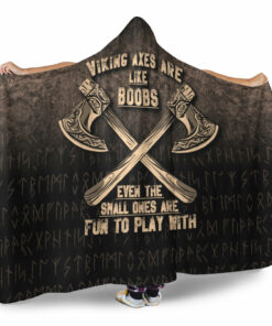 Viking Hooded Blanket, Vikingxesre Like Boobs Hooded Blanket