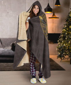 Viking Hooded Blanket Warrior Viking Shield Skull