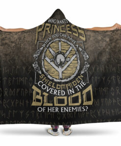 Viking Hooded Blanket, Who Wants A Princess Instead Of A Shield Maiden Hooded Blanket