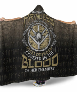 Viking Hooded Blanket, Who Wants A Princess Instead Of A Shield Maiden Hooded Blanket