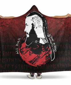 Viking Hooded Blanket, ll Hail The King Vikings Hooded Blanket