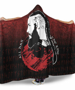 Viking Hooded Blanket, ll Hail The King Vikings Hooded Blanket
