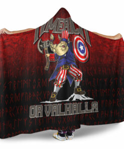 Viking Merica Or Valhalla Hooded Blanket