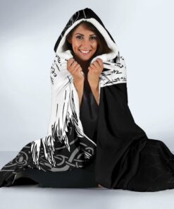 Viking Mystical Raven Tattoo Special Hooded Blanket