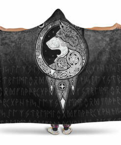 Viking Norse Wolf Hooded Blanket