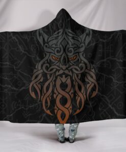 Viking Odin God Furthark Tattoo Special Hooded Blanket