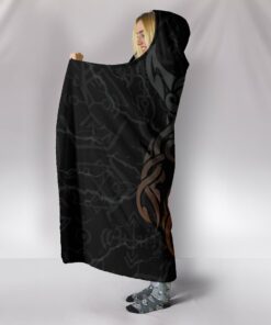 Viking Odin God Furthark Tattoo Special Hooded Blanket