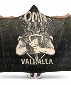Viking Odin Valhalla Hooded Blanket