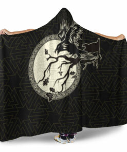 Viking Raven Hooded Blanket