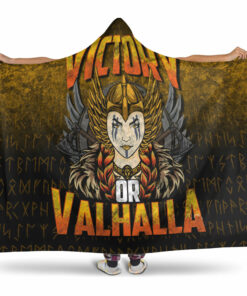 Viking Shield Maiden Hooded Blanket