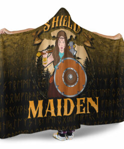 Viking ShieldMaiden Hooded Blanket