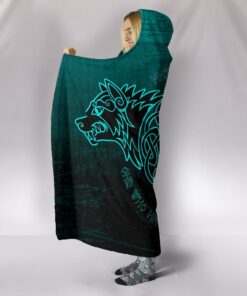 Viking Skoll and Hati Hooded Blanket