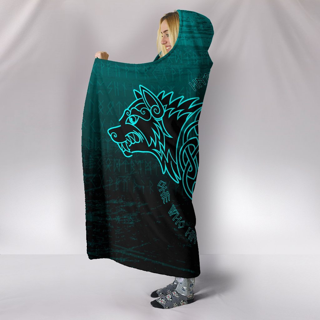 Viking Skoll and Hati Hooded Blanket