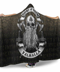 Viking Sons of Odin Valhalla 2 Hooded Blanket