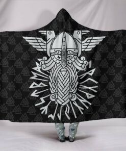 Viking Style Hooded Blanket, God Wotan