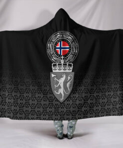 Viking Style Hooded Blanket, Norway Coat Ofrms