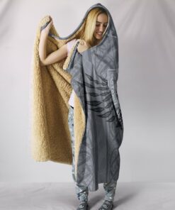 Viking Style Hooded Blanket, Odin's Celtic Raven, Scandinavian Tattoo