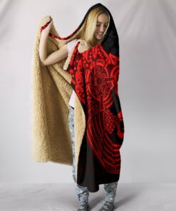 Viking Style Hooded Blanket Raven Tattoo