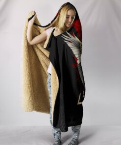Viking Style Hooded Blanket Raven of Odin, Special Version