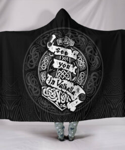 Viking Style Hooded Blanket, See You In Valhalla