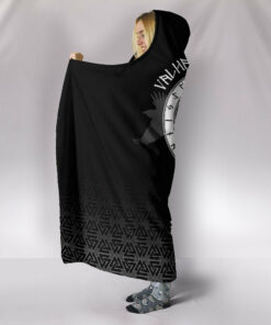 Viking Style Hooded Blanket, Swedish Drakkar