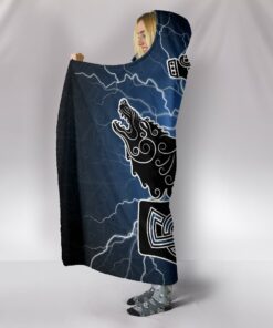 Viking Style Hooded Blanket Thor's Hammer, Mjollnir