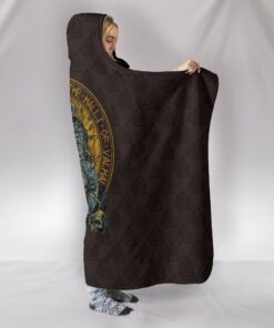Viking Style Hooded Blanket Warrior Viking Shield Skull