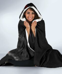 Viking Style Hooded Blanket Wolfnd Blood Moon
