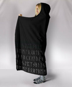 Viking Style Odin Raven Hooded Blanket