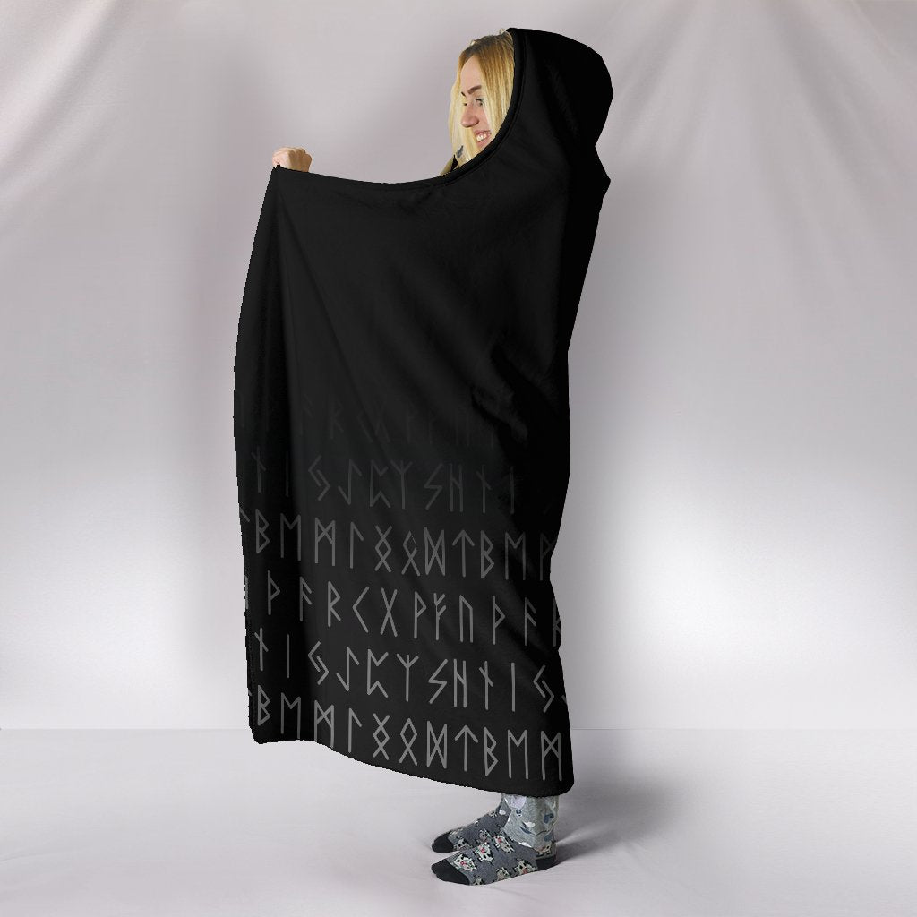 Viking Style Odin Raven Hooded Blanket