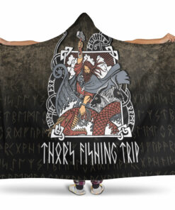 Viking Thor's Fishing Trip Hooded Blanket