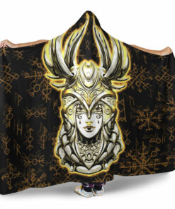 Viking Valkyrie Gold Hooded Blanket