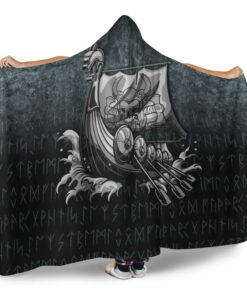 Viking Victory or Valhalla Drakkar Hooded Blanket